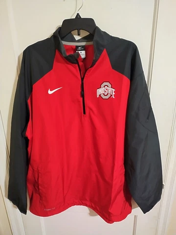 Men's Ohio State Nike Storm Fit Pullover Windbreaker Jacket Size (XL) EUC Cover