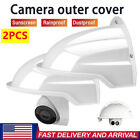 2X Security CCTV Camera Rain Cover Housing Sun Shade Shield Cam Cover Protection