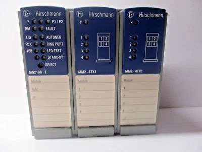 HIRSCHMANN.... (1) MS20 & (2) MM2-4TX1 Mice Media Module  - Image 1 of 4