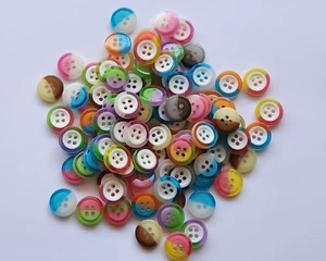 6 x Two Tone Coloured Resin Buttons - 1.3cm (Pick your buttons) - Picture 1 of 12