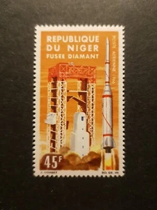Sello Níger Satélites Franceses Correo Aéreo Pa N°58 Nuevo ** Lujo Mnh 1955 - Imagen 1 de 2