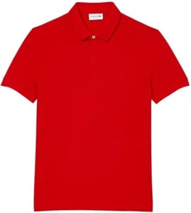 Lacoste Men's Short Sleeve Paris Polo Shirt, Red, Medium - Picture 1 of 3