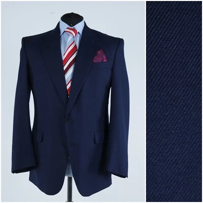 Mens Vintage Navy Blue Blazer 42R UK Size Wool Sport Coat Jacket - Image 1 of 4