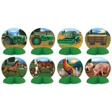 Farm Animal Tractors Mini Centerpiece Set 8 Pack Farm Birthday Party Decorations