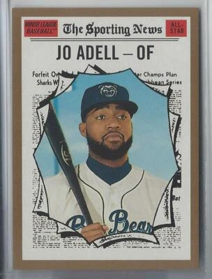 2019 Topps Heritage Minor League Jo Adell Sporting News All-Star Gold /15 Angels - Image 1 of 2