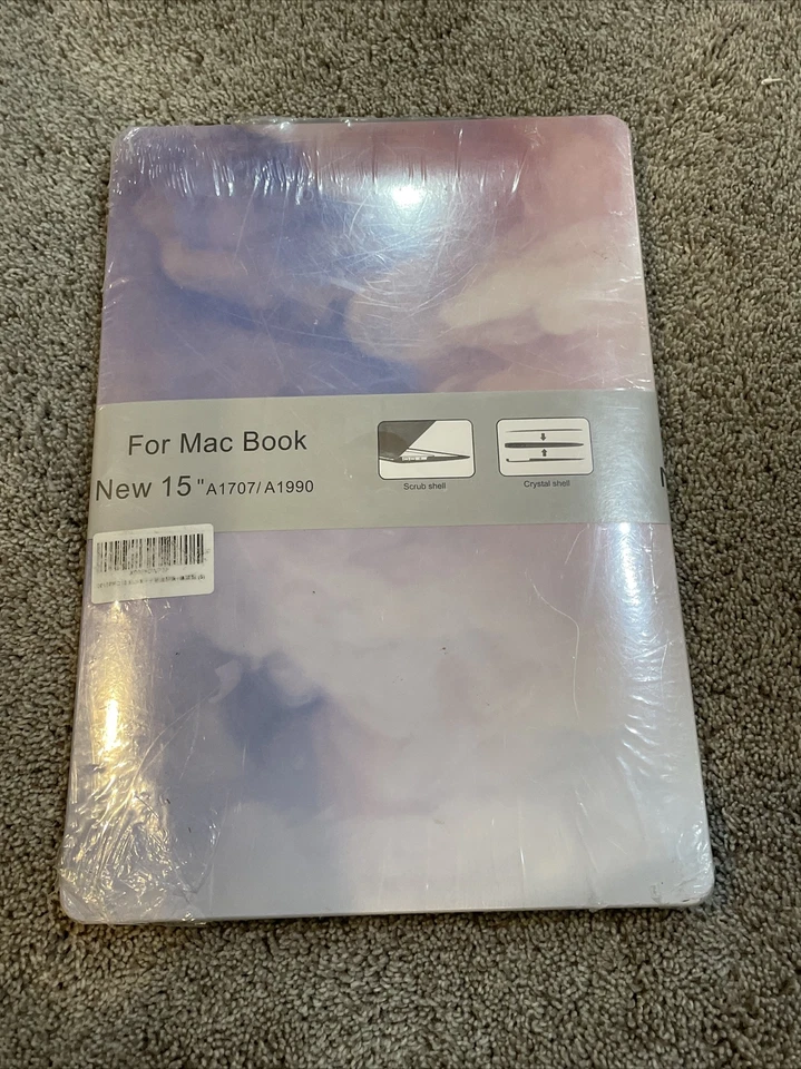 Funda Libro Para Mac Retina 15" Nueva A1398 Sellada Rosa Blanca Remolino Cubierta Foto 1 de 2