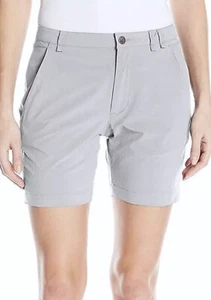 SPYDER Ella Cirrus Light Grey 6" Wicking Hiking Shorts NEW Womens Sz S SM 872168 - Picture 1 of 5