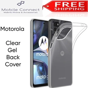 Motorola Moto Cases G31 41 62 32 42 E30 E40 Edge 30 Cover Silicone CLEAR Gel - Picture 1 of 3
