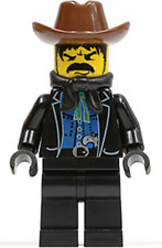 LEGO Western Cowboys ww007 Bandit 1 Black Bart Vintage Good Condition