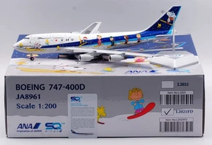 SQ Wings 1:200 ANA Boeing B747-400 Diecast Aircraft Jet Model JA8961 Flaps Down - Picture 1 of 16