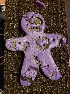 Clay Voodoo Doll with Pins – Wiccan Witch Pagan Magickal Tool – Handmade - Picture 1 of 4