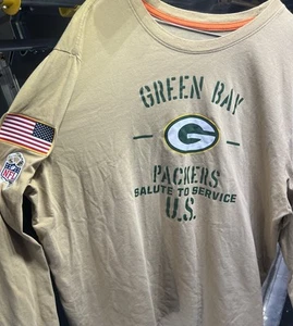Nike Salute To Service NFL Green Bay Packers Long Sleeve T Shirt, Adult XXL 2XL - Picture 1 of 5