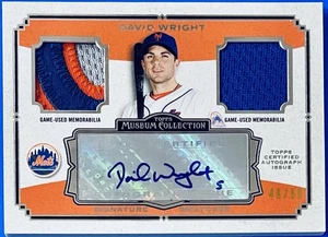 2013 Topps Museum Collection Dual Patch Autograph David Wright #d /50, NY Mets! - Picture 1 of 3