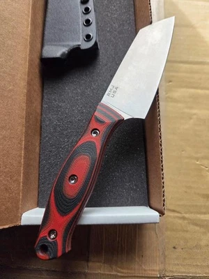 USED-RMJ Tactical Osprey 9 Adventure Kitchen Knife 14C28N Blade Black Widow G-10 - Image 1 of 4