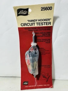 Lisle 25600 Circuit Tester Up to 20V Handy Hooker Hooded Probe Alligator Clips - Bild 1 von 2