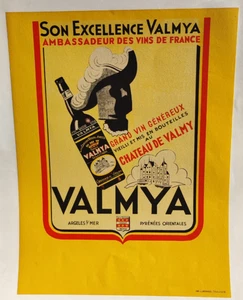 Affiche originale VALMYA grand vin Château de Valmy Argelés sur Mer /RS18 - Picture 1 of 4