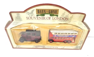 7E Lledo Days Gone London Souvenir Diecast Car Bus Set In Box - Picture 1 of 4