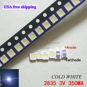 100pcs JUFEI LED Backlight 3528 2835 1W 3V 84LM Cool White LED Backlight - Picture 1 of 2