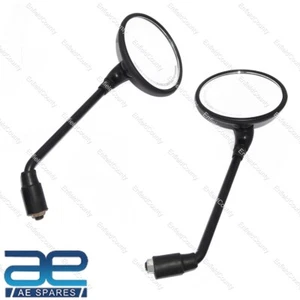 Pour Royal Enfield Bullet Classique 350 500cc Côté Rétroviseur Set Noir Mat - Photo 1/7