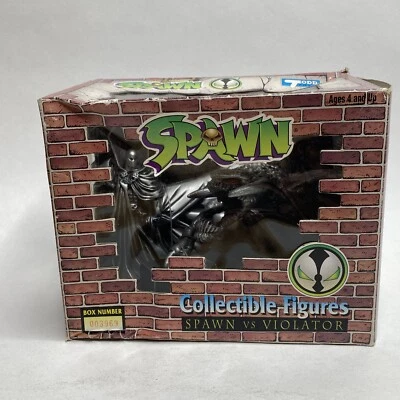 1994 SPAWN vs VIOLATOR Todd McFarlane Toys Numbered Limited SILVER Set Open Box - Image 1 of 4