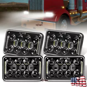 4pc 4X6" Sealed Beam LED Headlight For Freightliner Classic FLD120 XL Semi Truck - Picture 1 of 12