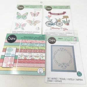 Sizzix Thinlits Spring Flowers Die Cut Bundle Butterfly & Paper Stock - Picture 1 of 9
