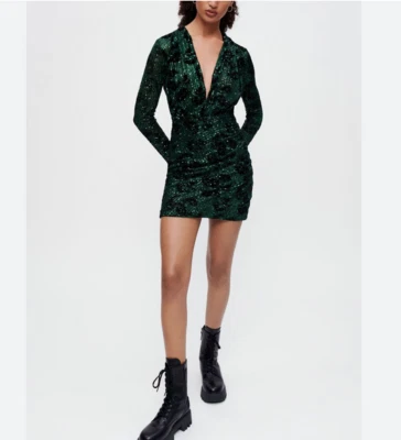 Maje Women's Dress Size 40 FR / L Sheath Dress Sequin MFPRO02725 - image 1 of 4