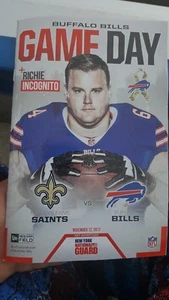 BUFFALO BILLS Gameday Program Richie Incognito 11/12/17 New Orleans Saints - Picture 1 of 1