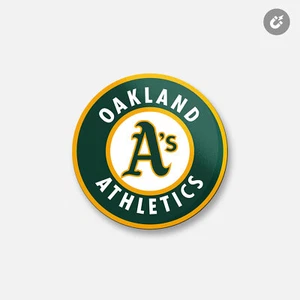 Imán decorativo redondo Oakland Athletics MLB | 4"" X 4 - Imagen 1 de 2