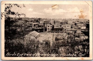 Postcard Bracebridge Ontario 1929 Bird's Eye View Split Ring Arelee Saskatchewan - Picture 1 of 2
