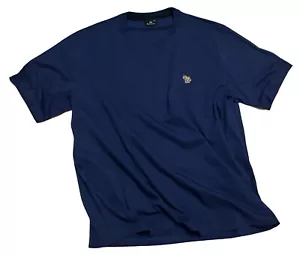PAUL SMITH 100% ORGANIC COTTON MINI ZEBRA DEEP BLUE T-SHIRT TOP BNWT SZ-XXXL - Picture 1 of 12