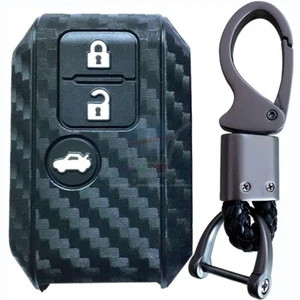 Fit Suzuki SCROSS Baleno Ciaz Ertiga 3 Button Carbon Fiber Key Fob Case Cover - Picture 1 of 10