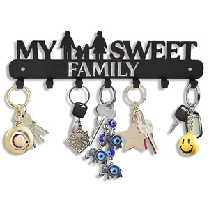 Key Holder For Wall Mount Sweet Family Organizer Decorative, Metal Hanger keys - Picture 1 of 6