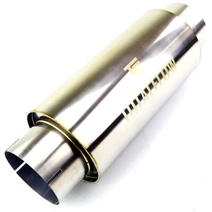 22721S Universal Slotted Ends Exhaust Muffler 4 Inch ID | Diesel Exhaust Muffler - Bild 1 von 4