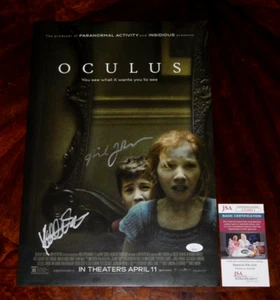 MIKE FLANAGAN & KATE SIEGEL SIGNIERT OCULUS 12X18 POSTER MIT JSA HORROR REGISSEUR!! - Bild 1 von 1