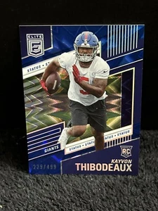 Kayvon Thibodeaux 2022 Panini Elite Status Blue Explosion RC/499 Giants Rookie - Imagen 1 de 2