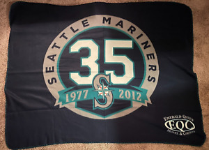 NEW IN BAG Seattle Mariners Fleece Throw Blanket 35th Anniversary SGA 2012 46x60