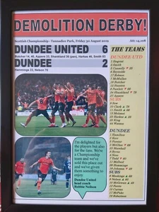 Dundee United 6 Dundee 2 - 2019 - gerahmter Druck - Bild 1 von 2