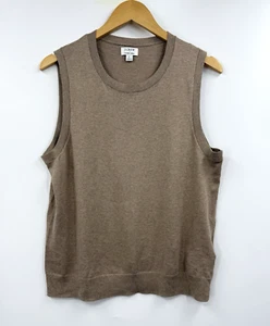 J Crew Sweater Shell Womens Sleeveless Crewneck Pullover Heather Brown Size L - Picture 1 of 7