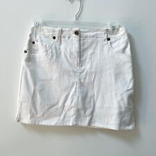 Vintage Y2K Womens White Cotton Blend Mini Skirt With Shorts Sz 6 P