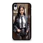 Girl with Suit and Tie For iPhone 11 12 13 14 15 Pro Max Plus Cases