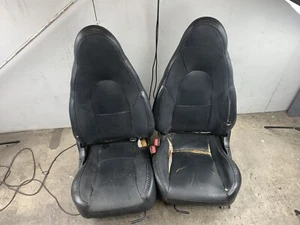 2001-2005 Mazda Miata Mx5 Oem Black Leather Seats Left Right NB2 01-05 *READ* - Picture 1 of 14