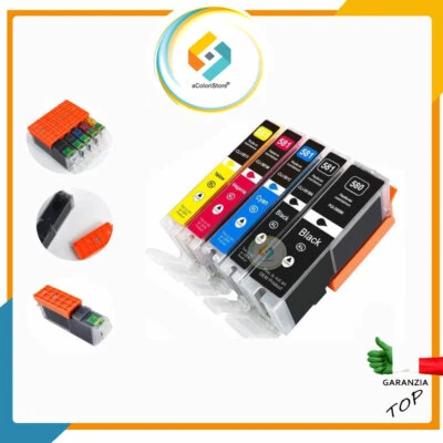 ACOLORI Cartucce compatibili equivalenti per canon PGI 580 CLI 581 XXL con CHIP