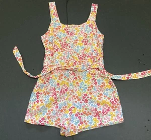 Girl's Old Navy White Floral Romper Size 8 EUC - Picture 1 of 3