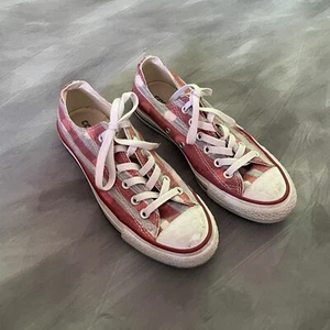 Converse Chuck Taylor All Star Stripes & Dots Damen-Sneaker 7,5 rot grau - Bild 1 von 10