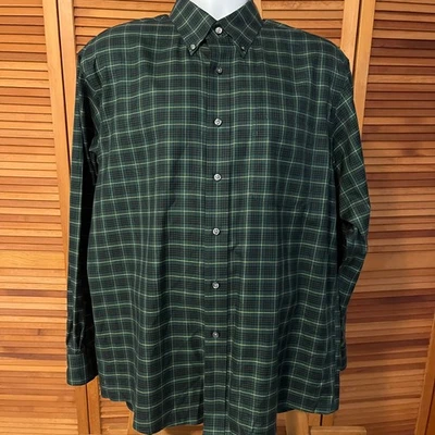 JOS. A. BANK TRAVELER'S SZ L 100% COTTON TARTAN PLAID LS DRESS SHIRT - Image 1 of 4