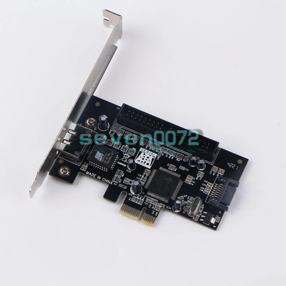2 Port Express Adapter Converter Card SATA II 2.0 RAID & 1 IDE 3.5" PCI-E PCI - Image 1 of 1