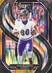 2024 Select Premier Level Yellow & Black Shock Prizm Isaiah Likely #161 - Picture 1 of 1