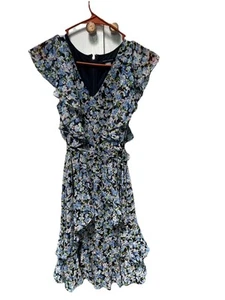 Tommy Hilfiger Fit Flare Cascading Ruffles Romantic Flirty Sassy Sashaying Dress - Picture 1 of 4