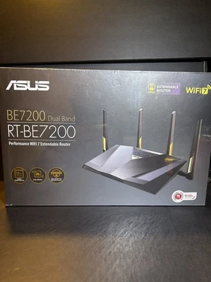 ASUS - RT-BE7200 Dual-Band Wi-Fi 7 Router - Black - Image 1 of 4